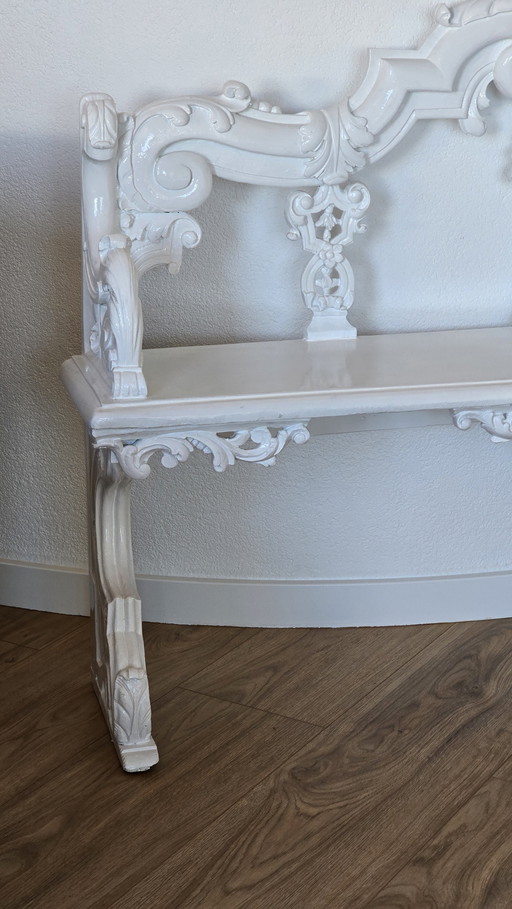 Vintage Nederlandse rococo halbank