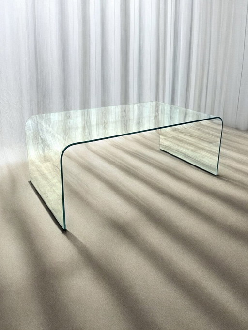 Woonkamer tafel glas