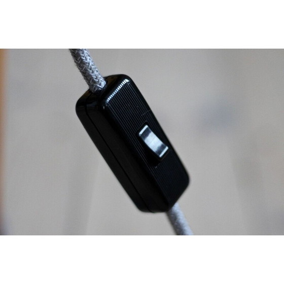 Image 1 of Vintage vloerlamp van wit glas en hout door ULUV, Tsjecho-Slowakije 1960