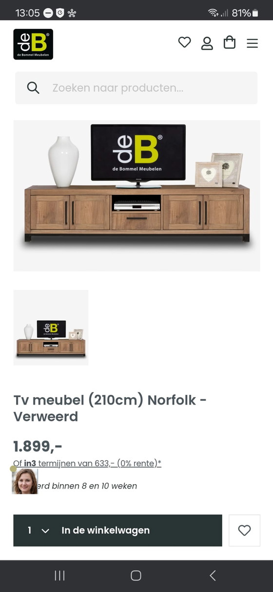 Image 1 of De Bommel Norfolk Tv Meubel