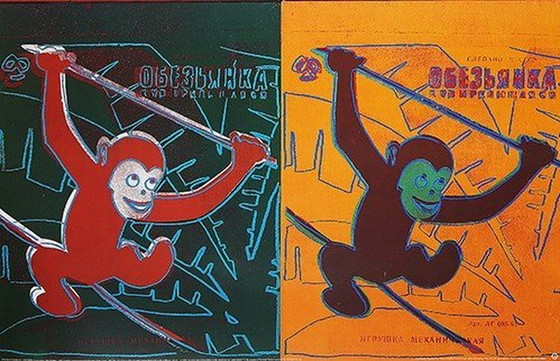 Image 1 of Andy Warhol ---Four Monkey,S    (Zeer Groot)