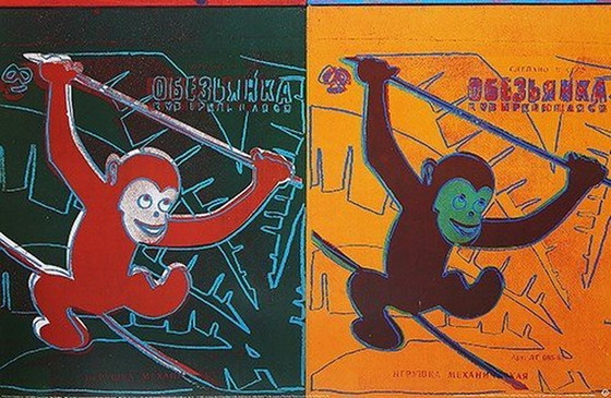 Image 1 of Andy Warhol ---Four Monkey,S    (Zeer Groot)