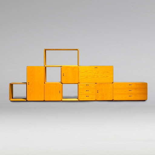 Modulaire wandmeubel "Samara" van Derk De Vries voor Maisa, Italië, 1970S