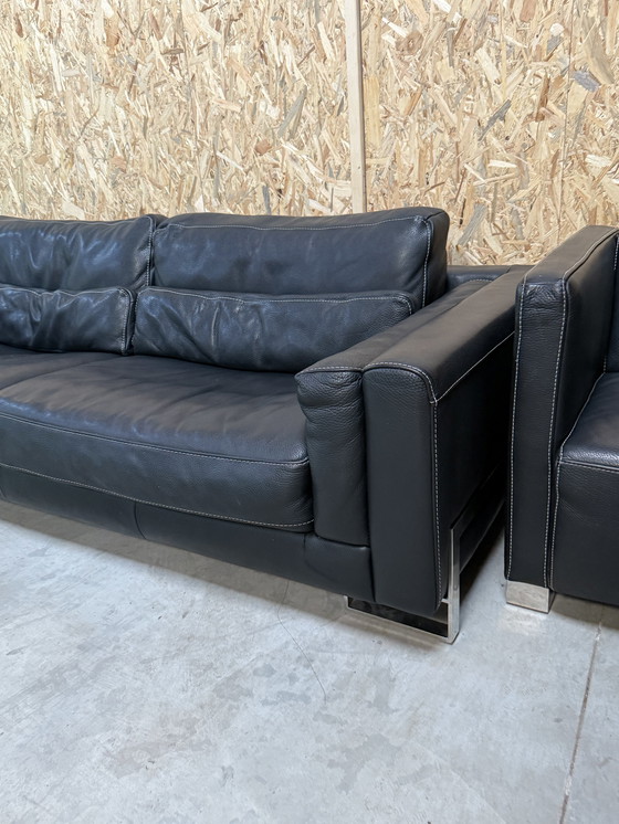 Image 1 of Violino Design Bank Met Twee Fauteuils