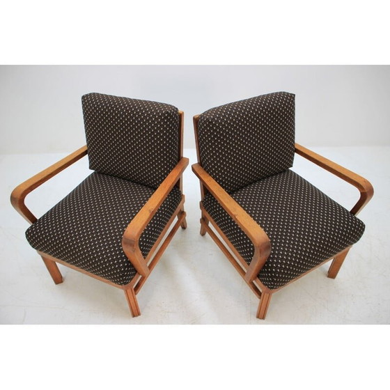 Image 1 of Paar vintage fauteuils, Tsjecho-Slowakije 1950