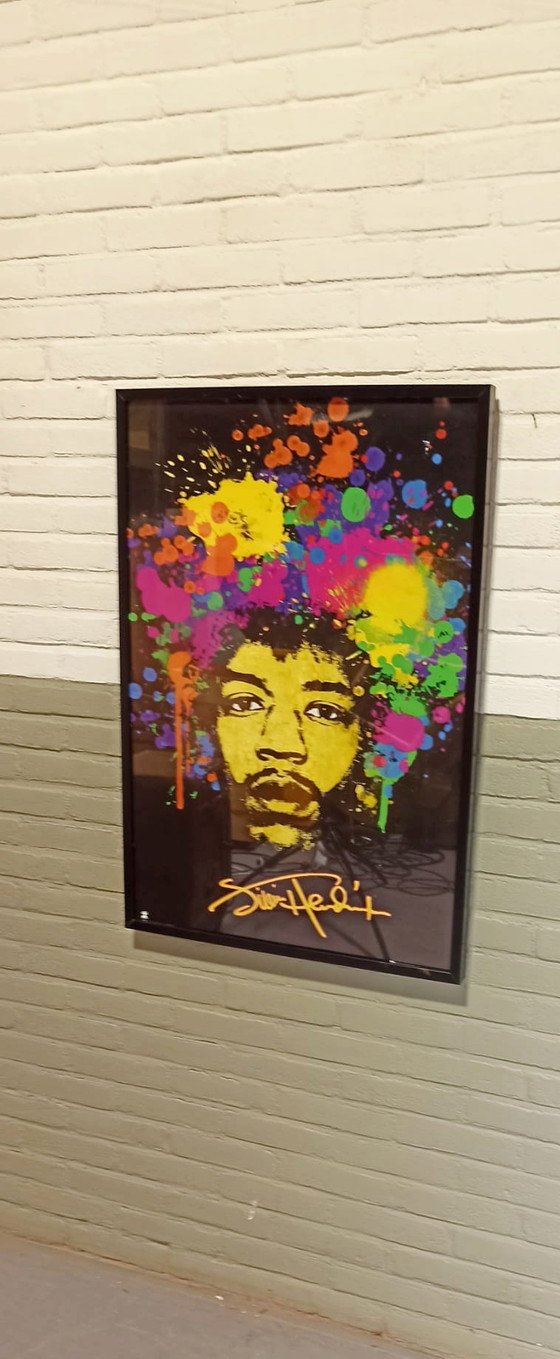 Image 1 of Ingelijste poster van Jimi Hendrix