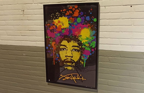 Image 1 of Ingelijste poster van Jimi Hendrix