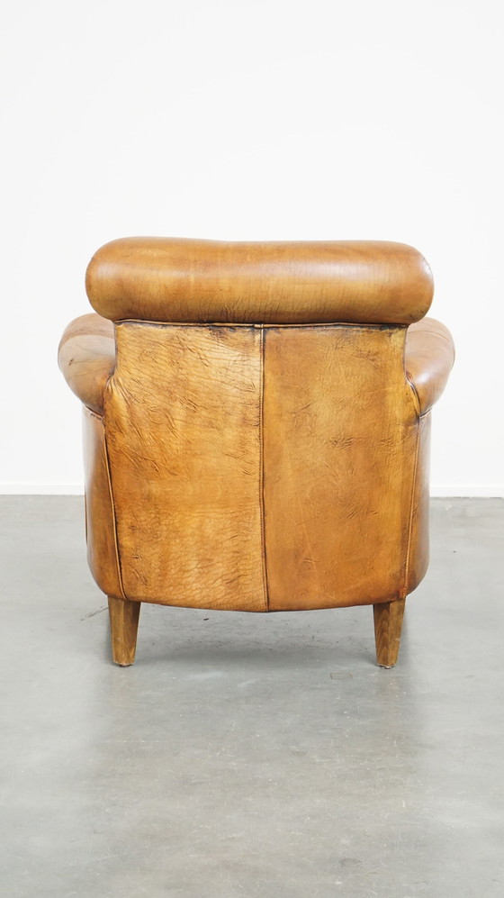 Image 1 of Armchair Gemaakt Van Schapenleer