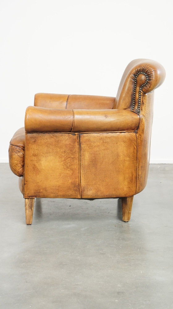 Image 1 of Armchair Gemaakt Van Schapenleer