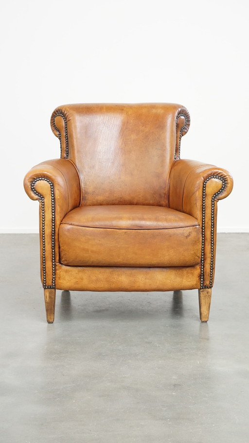 Armchair Gemaakt Van Schapenleer