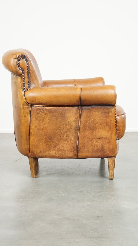 Image 1 of Armchair Gemaakt Van Schapenleer