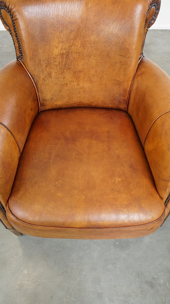 Image 1 of Armchair Gemaakt Van Schapenleer