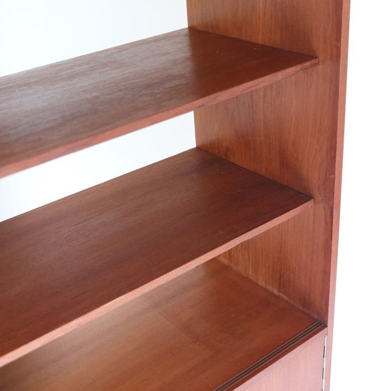 Image 1 of Vintage Teak Boekenkast Wandkast Jaren 60 Houten Kast