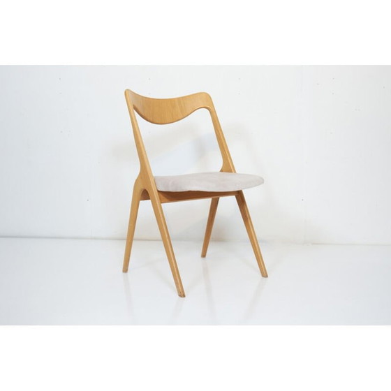 Image 1 of Set van 6 vintage eikenhouten stoelen van Albin Johansson and Sons, 1960