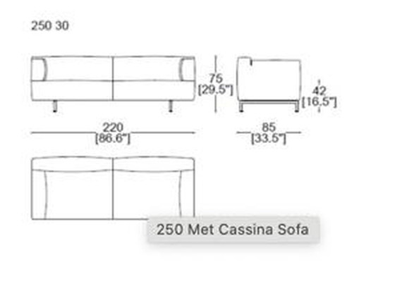 Image 1 of Cassina 250 Met Bank met poef