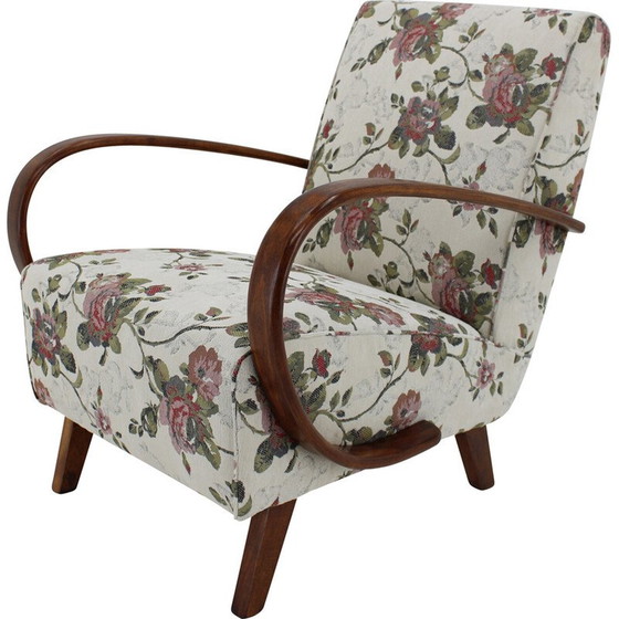 Image 1 of Vintage Gobelin fauteuil door Jindrich Halabala, Tsjecho-Slowakije 1950