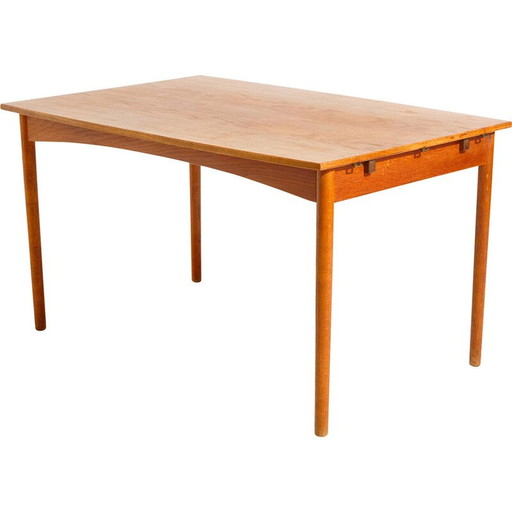 Vintage eettafel van teak en eikenhout, jaren 1960