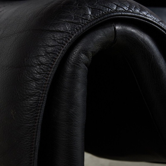 Image 1 of Vintage 2-zitsbank "Ds 2011" in leer voor De Sede, Zwitserland 1970