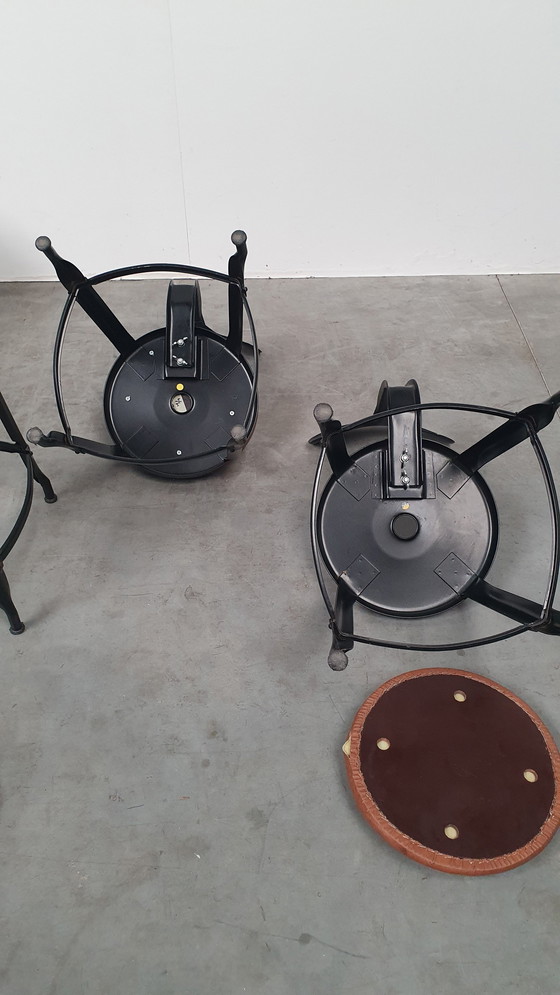 Image 1 of 6X Chaise Nicolle Franse Industriële Metalen Design Stoelen