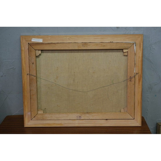 Image 1 of Zweeds vintage schilderij van Helge Cardell, jaren 1960