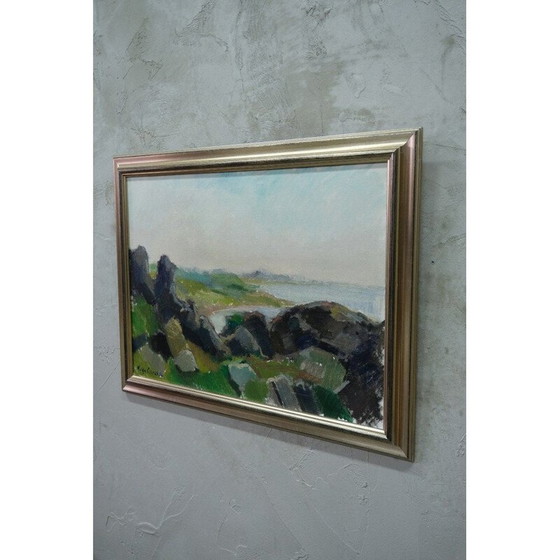 Image 1 of Zweeds vintage schilderij van Helge Cardell, jaren 1960