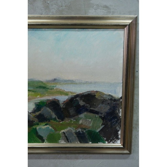Image 1 of Zweeds vintage schilderij van Helge Cardell, jaren 1960