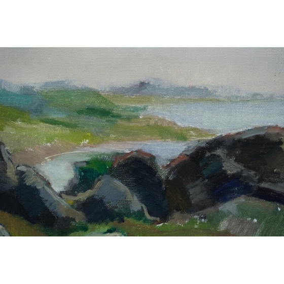 Image 1 of Zweeds vintage schilderij van Helge Cardell, jaren 1960