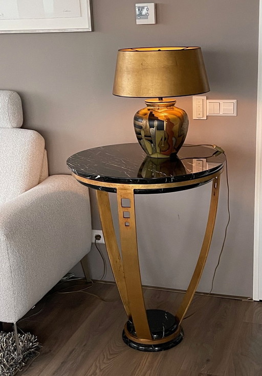 Art Deco Marmeren Sidetable Lumiére