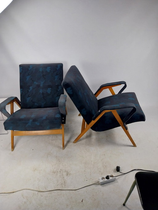 2 X  Loungechair Tsjechië Door Frantiṣ̌Ek Jirák Voor Tatra 1960'S 