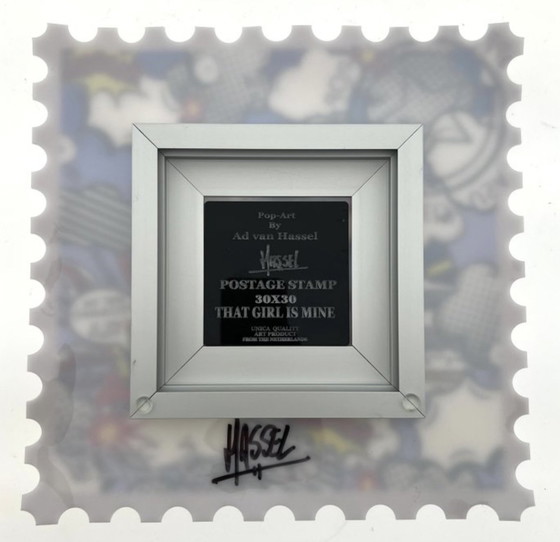 Image 1 of Ad Van Hassel: “Luxury Art Stamp,  Hommage To Roy Lichtenstein”.