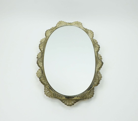 Image 1 of Elegante Grote Back Lit Wandspiegel Acryl Frame Ijs Glas Decor 1960S 1970S