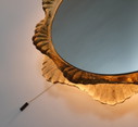 Elegante Grote Back Lit Wandspiegel Acryl Frame Ijs Glas Decor 1960S 1970S