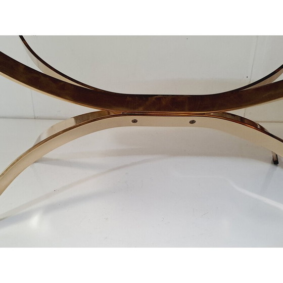 Image 1 of Vintage marmeren en bronzen salontafel, Frankrijk 1970