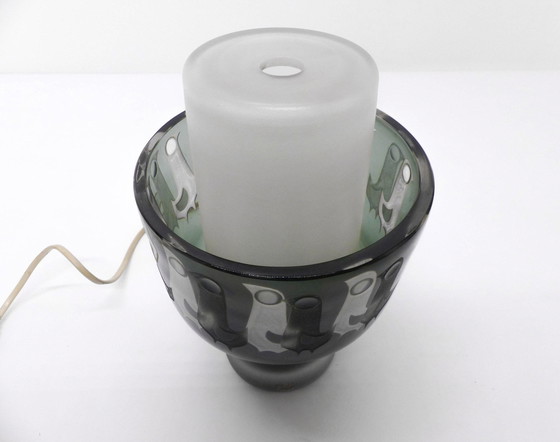 Image 1 of Scandinavische glazen lamp Hans-Ove Sandeberg voor Kosta Boda 1969