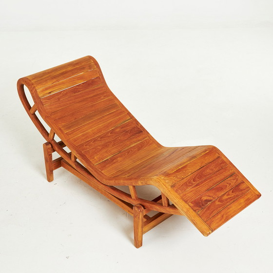 Image 1 of Teakhouten chaise longue