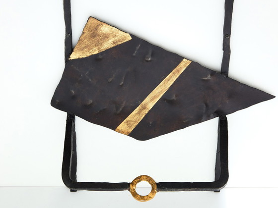 Image 1 of Jean-Jacques Argueyrolles Brutalistische consoletafels smeedijzer 1990