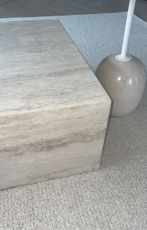 Travertine salontafel blok