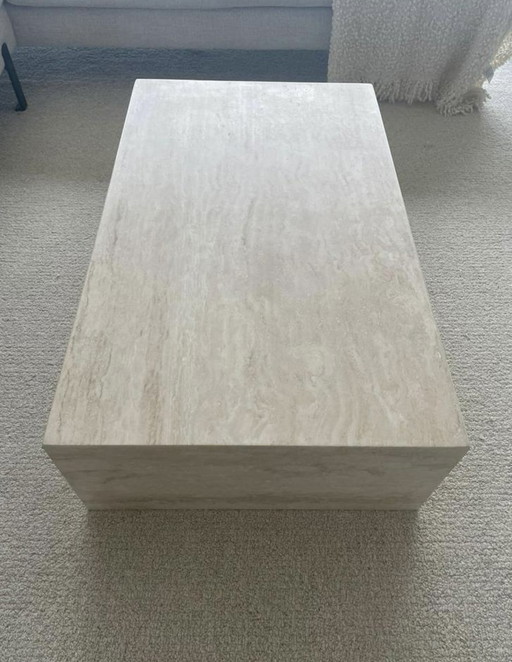 Travertine salontafel blok