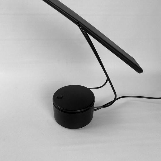 Image 1 of Vintage lamp in zwart polycarbonaat en metaal van Mario Barbaglia en Marco Colombo voor Paf Studio, Italië 1980