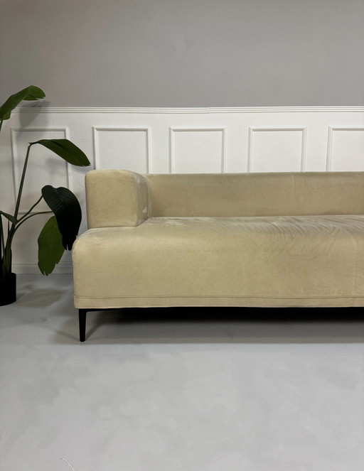 Ligne Roset Opium Designer Sofa Beige Couch + Poef