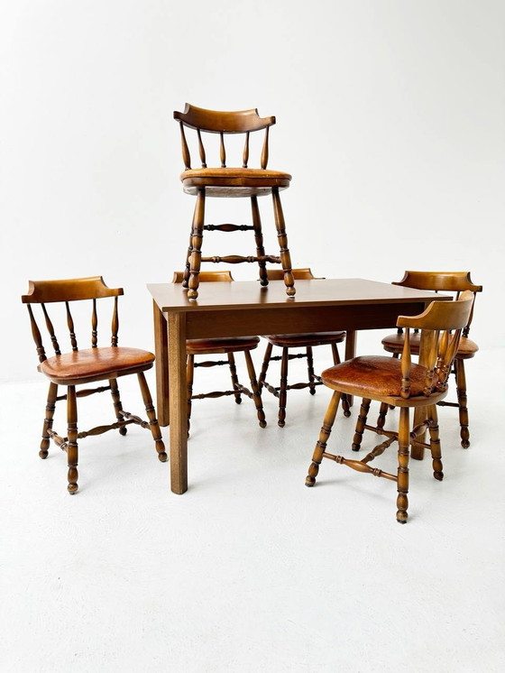 Image 1 of 26 vintage boerenstoelen, jaren 1950