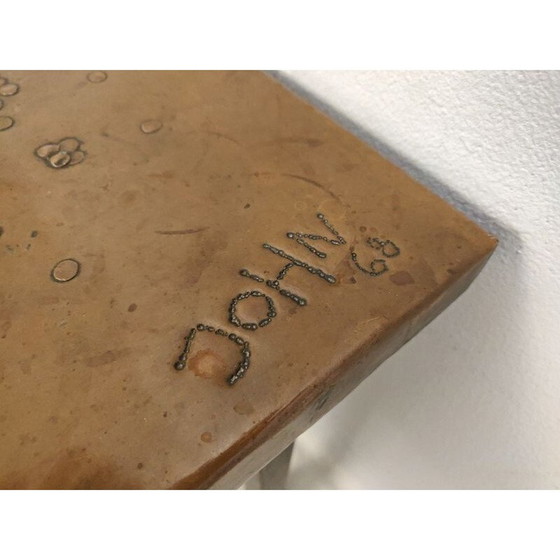 Image 1 of Vintage messing en keramische salontafel, 1968