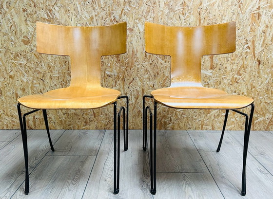 Image 1 of Set Van 2 Iconische John Hutton Voor Donghia 'Anziano' Stoelen – Tijdloze Elegantie