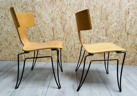 Image 1 of Set Van 2 Iconische John Hutton Voor Donghia 'Anziano' Stoelen – Tijdloze Elegantie