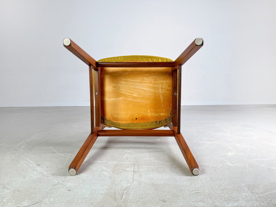 Image 1 of Set van 6 stoelen Teak Deens ontwerp Geel 1960