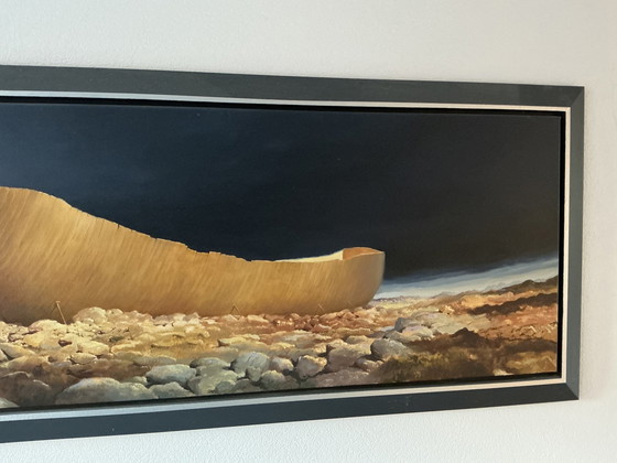 Image 1 of Schilderij Van Rutger Hiemstra, Uniek Panorama Formaat 335X70 Cm