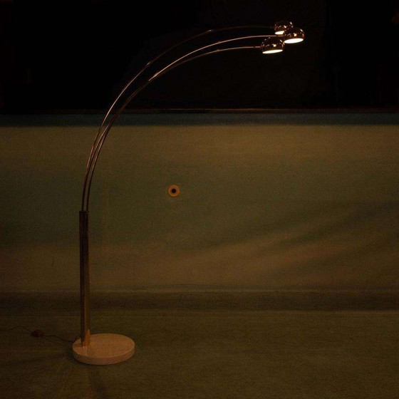 Image 1 of Space age booglamp jaren 70, midmod marble arch floor lamp