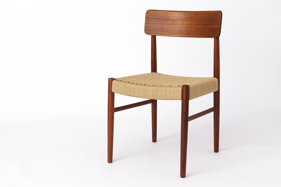 Image 1 of 2 eetkamerstoelen 1960S - Deens, Teak, Papercord Zittingen