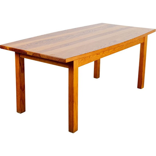 Vintage grenen eettafel door Pierre Gauthier Delaye voor Vergneres, 1950