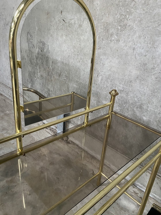 Image 1 of Hollywood Regency Vanity Make Up Tafel Met Stoel